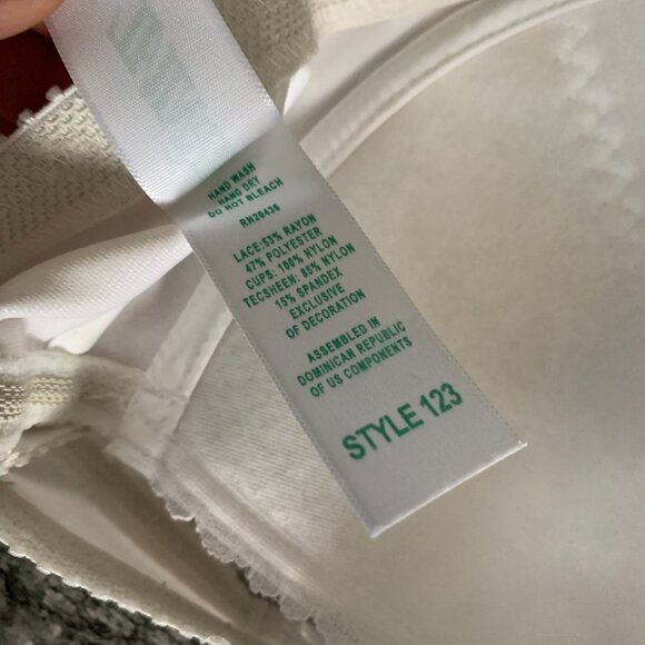 Vintage 90s Carnival Strapless Underwire White Satin Floral Lace Bra - Picture 8 of 11